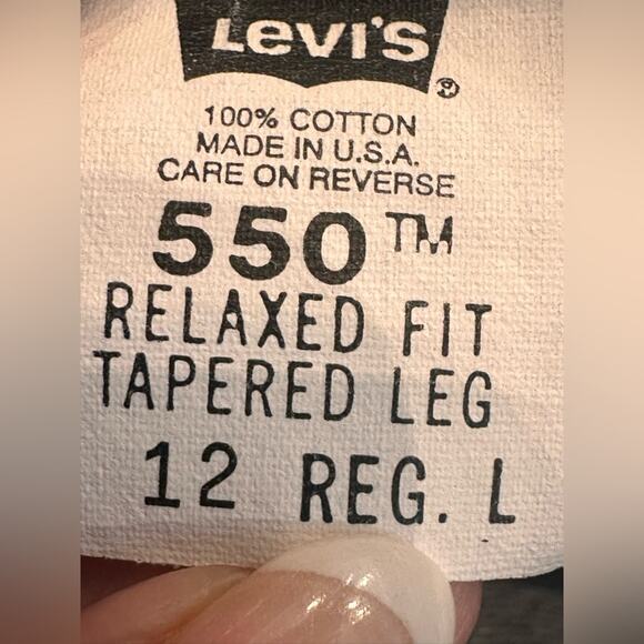 Levi’s 550 Woman’s Tapered Leg Vintage 1990’s Made in USA Size 12 - Picture 7 of 9